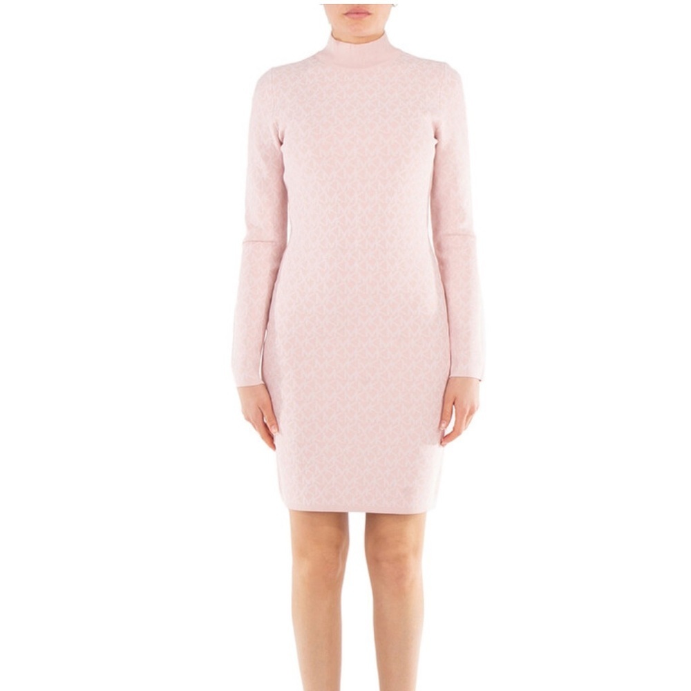 Michael kors Elegant Pink Long Sleeve Dress stretch side L - Picture 1 of 14